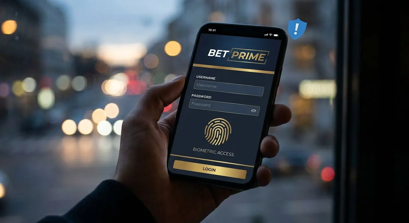 Login Bwin IT da app mobile in modo sicuro Accesso mobile Bwin IT con schermo login e icona biometrica