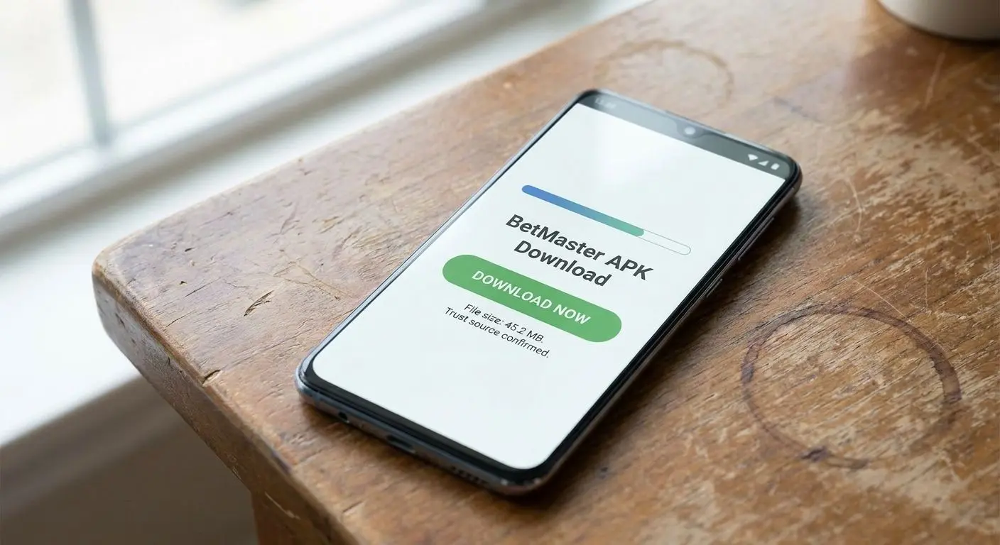 Schermata Android con pagina di download APK e pulsante Download