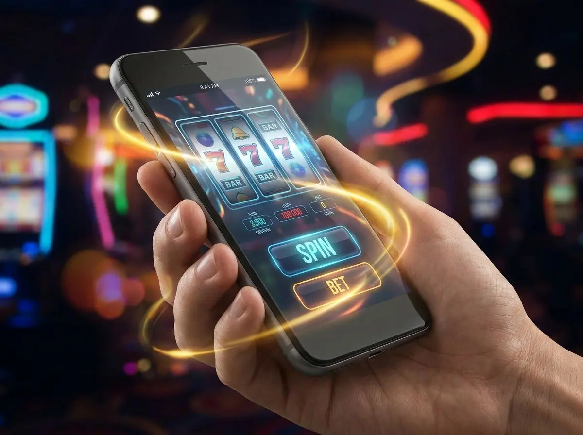 Interfaccia di una slot online su smartphone con pulsanti ben visibili